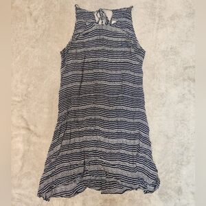 Cloth & Stone For Anthropologie Navy and White Patterned Lined Mini Dress